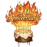 9th Anniversary Flamin' Cake (Con)